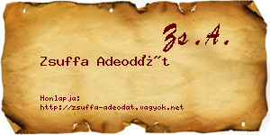 Zsuffa Adeodát névjegykártya